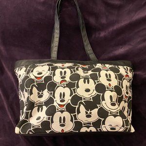 Mickey Mouse Black & White canvas weekender bag